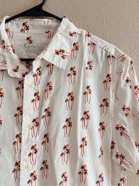 Cotton & Co Palm Tree Print Button Down Shirt